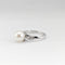 Bague 51 Bague en or blanc, perle de culture et diamants 58 Facettes 32599