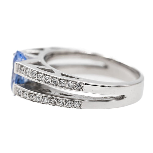 Bague 51 Bague Solitaire Or blanc Saphir 58 Facettes 2975753CN