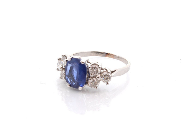 Bague 51.5 Bague saphir de 2,04cts et diamants 58 Facettes 26648-27094