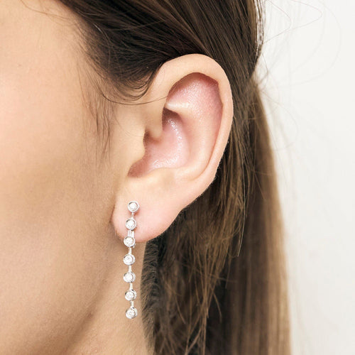 Boucles d'oreilles Pendants d'oreilles or gris et diamants 58 Facettes CAS00502