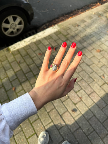 Diamond Tank ring circa 1940 58 Facettes