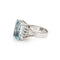 Bague Bague vintage en diamant aigue-marine de 7,28 carats, taille 6,25, bijou cocktail raffiné, taille émeraude 58 Facettes G14156