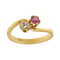 Bague 55 Bague contraire avec rubis et diamant 58 Facettes 27483