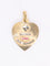 Médaille amour AUGIS coeur Plus qu'hier moins que demain or jaune rubis