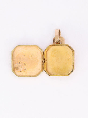 Pendentif Pendentif Art Nouveau porte photo or rose perles fines 58 Facettes 1140.2