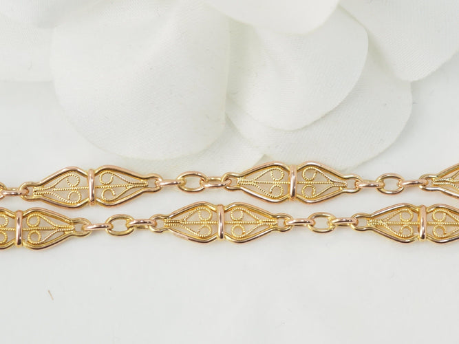 Collier Collier maille filigrane en or jaune 58 Facettes 33512