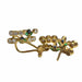 Earrings Contemporary gold earrings with diamonds and emeralds 58 Facettes Q30B