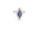 Bague 56 bague marquise en or blanc sertie saphir & diamants 58 Facettes 261889