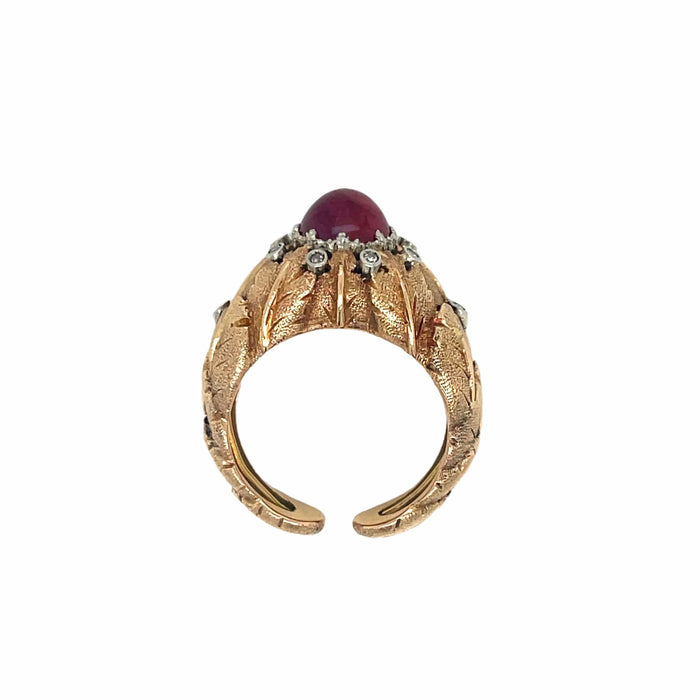 Bague 55 Bague en or et diamants rubis Mario Buccellati 58 Facettes