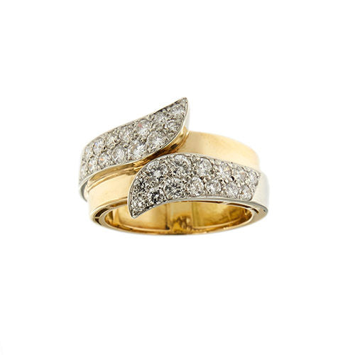 Bague bandeau avec diamants