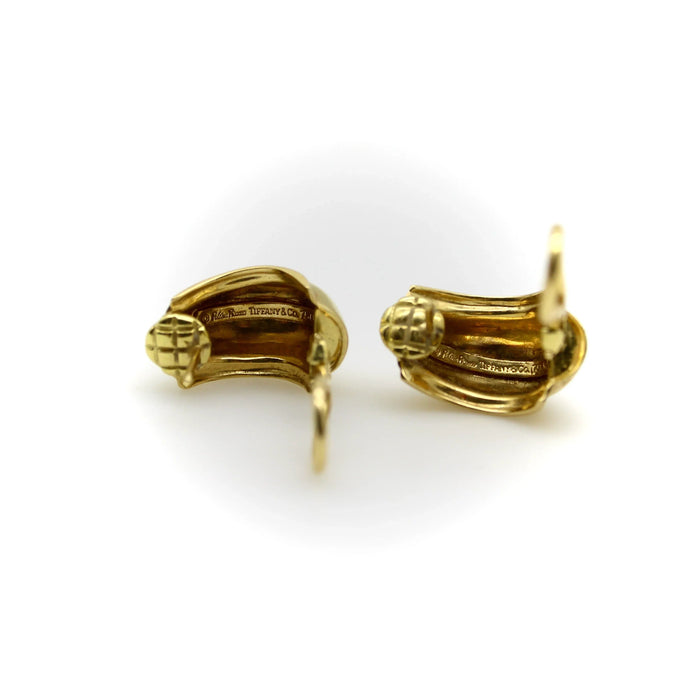 Boucles d'oreilles Vintage Tiffany & Co 18K Gold Vendome Half-Hoops par Paloma Picasso 58 Facettes