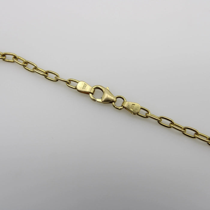 Collier Chaîne longue italienne à maillons ouverts en or jaune 58 Facettes A2000H