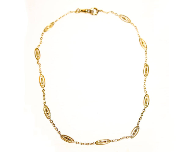 Collier Collier Ancien Maille filigrane en Or 58 Facettes A11466