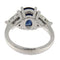 Bague Bague en or blanc avec saphir de 3,40 ct et diamants taille trilliant 58 Facettes G3684