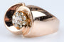 Bague 59 Bague 18 carats or rose diamant  0.20 carats 58 Facettes BGARTDECO020-107