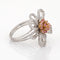 Bague 53.5 Bague Fleur Topaze Rose Diamant 58 Facettes G11820