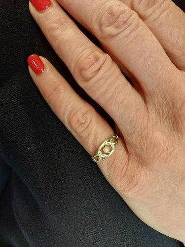 Bague 53 BAGUE PERLE ART NOUVEAU 58 Facettes 083951