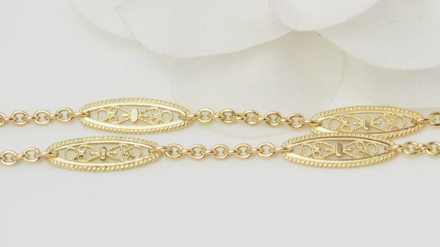 Collier Collier filigrane en or jaune 58 Facettes 32554