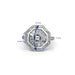 Bague 55 Bague Art-Déco Or Blanc 18k & Diamants 58 Facettes 105-GS36607-1