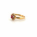 Ring 53 Pompadour Ring Yellow Gold Ruby and Diamonds 58 Facettes 43-GS35910-01