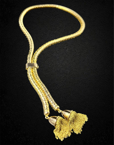 Collier Important collier chaîne serpent en or rose des années 40 58 Facettes