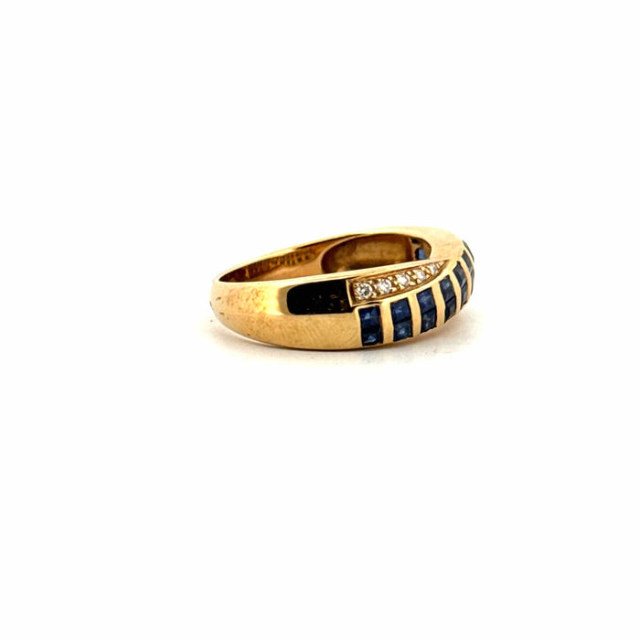 Bague 54 Bague Jonc Or Jaune Saphirs & Diamants 58 Facettes 58-GS35342-1