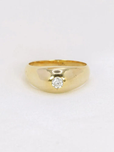 Bague Bague jonc or jaune diamant 0,2 ct 58 Facettes J150