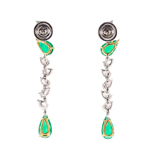 Boucles d'oreilles Boucles d'Oreilles Diamants et Emeraudes 58 Facettes 2.18700