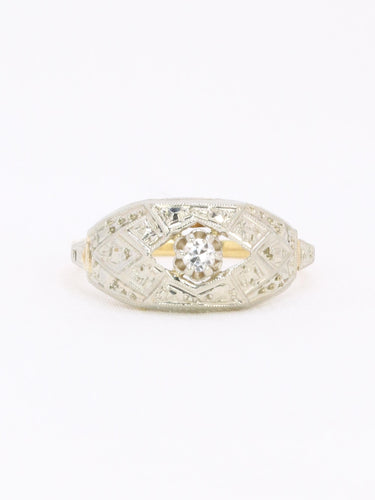 Bague art déco or diamant