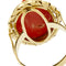 Bague 53 Bague camée en or jaune avec corail 58 Facettes 39794