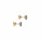 Boucles d'oreilles en or rose et blanc avec diamants