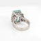 Bague Bague vintage en diamant aigue-marine de 7,28 carats, taille 6,25, bijou cocktail raffiné, taille émeraude 58 Facettes G14156