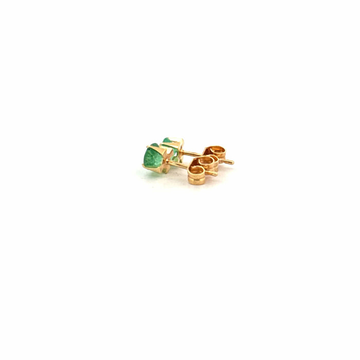 Boucles d'oreilles Puces d'oreilles or jaune 18k & Émeraude 58 Facettes F3BO-GS28840