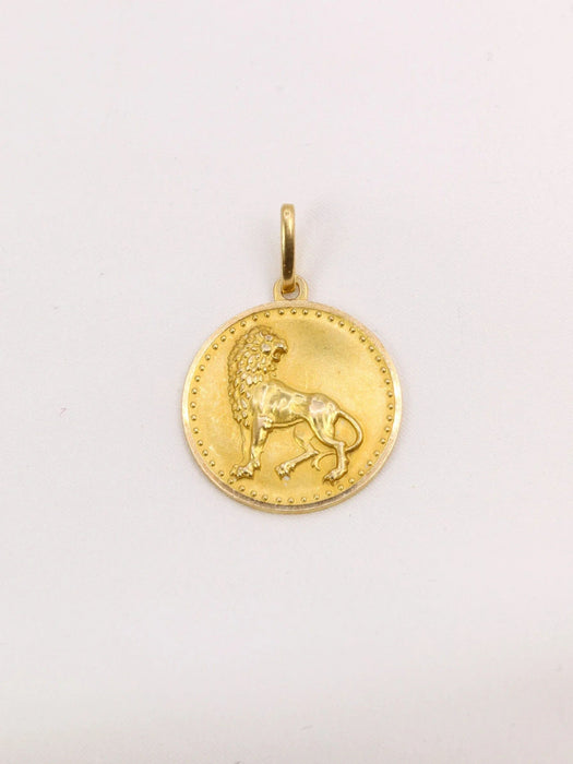 Pendentif Pendentif signe lion or jaune 58 Facettes J464