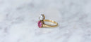 Bague 55 Bague aigrette diamant et tourmaline rose 58 Facettes