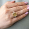 Bague Bague en diamant taille coussin de 11,64 carats, couleur marron foncé-jaune, SI1, GIA 58 Facettes 22297R