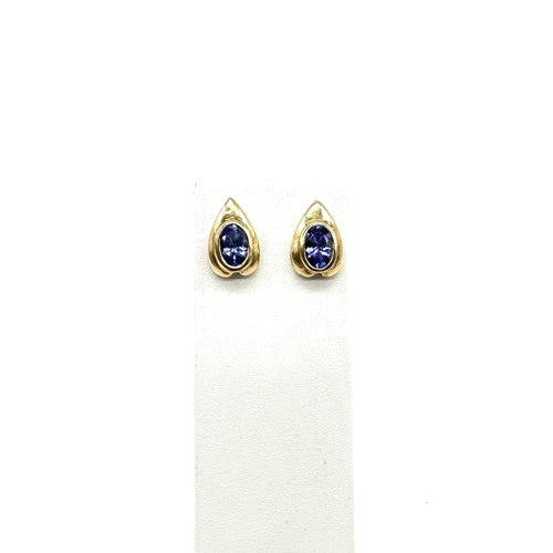 Boucles d'oreilles Boucles d'oreilles or jaune et tanzanite 58 Facettes Z1351820