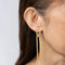 Boucles d'oreilles Boucles d'oreilles carrées longues vintage, 7 cm, or jaune 14 carats, bijoux fins 58 Facettes G13490