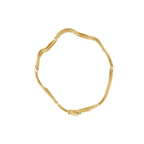 Bracelet vague en or jaune