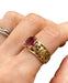 Bague 56 Bague Art Nouveau or jaune et tourmaline rose 58 Facettes