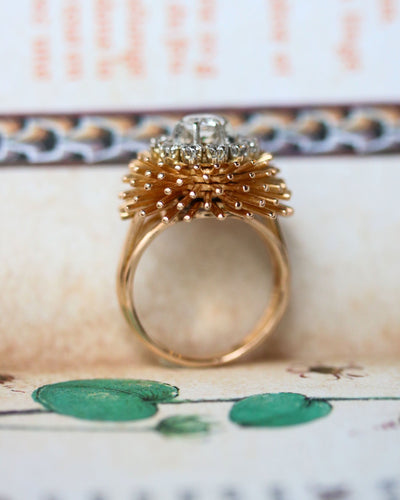 Bague 50 Bague Dôme Chardon Diamants Or et platine 58 Facettes A11447