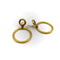 Boucles d'oreilles Vintage 14K Gold Florentine Finish Double Hoop Earrings 58 Facettes
