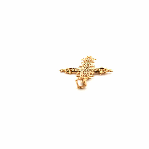 Pendentif Pendentif Croix Or Jaune 18k 58 Facettes PE-GS34837