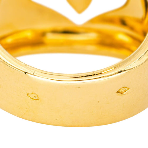 Bague 53 O.J. Perrin Bague Cocktail Cœur Légende Or jaune 58 Facettes 4566120CN