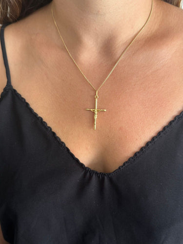Pendentif Pendentif crucifix en or jaune 58 Facettes