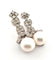 Boucles d'oreilles Boucles d'oreilles en platine avec perles et diamants 58 Facettes