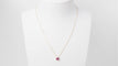 Collier Collier solitaire en or jaune et rubis 58 Facettes vlfr6043
