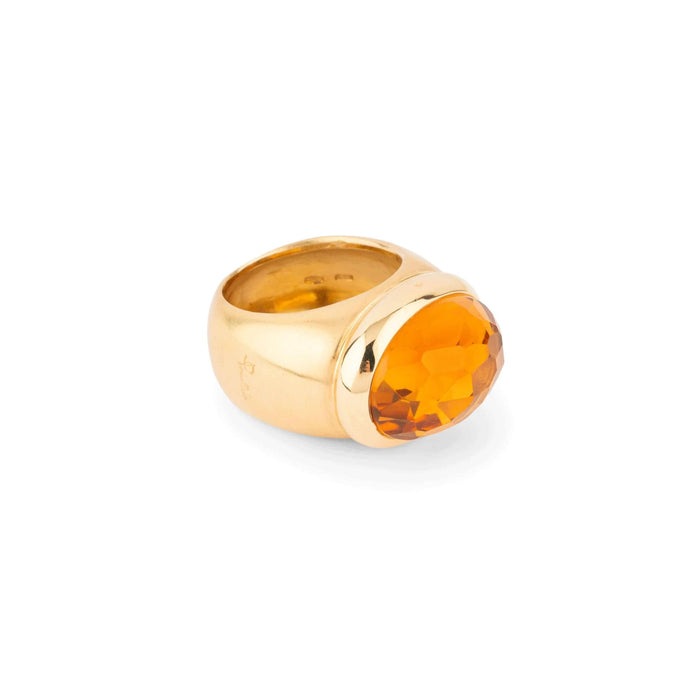 Bague 51 POMELLATO - Bague Iceberg en or rose et citrine 58 Facettes