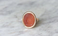 Bague 63.5 Bague Ancienne Intaille  or rose cornaline 58 Facettes