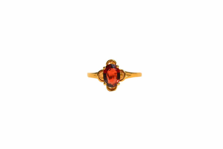 Bague 55 Bague Grenat quadrilobée 58 Facettes Ref3505